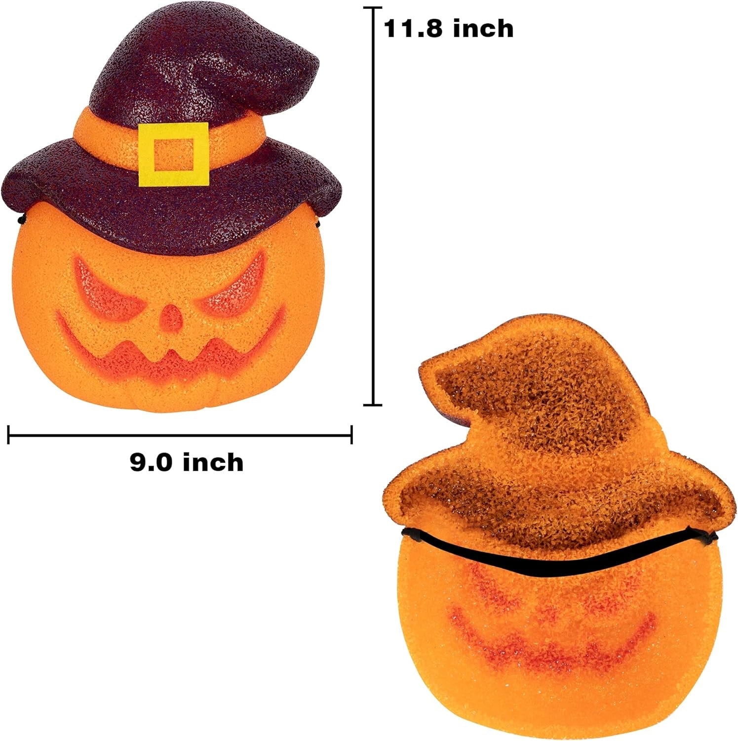 Pumpkin Halloween Porch Light Covers 2 Pack, 9" X 11.8" Halloween Outdoor Decoration Light Cover for Garage Lights, Large Light Fixtures, Front Door