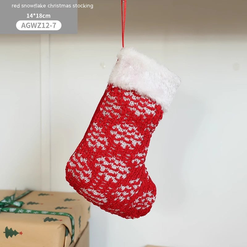 Cloth Santa Claus Cartoon Christmas Tree Hanging Decoration Party Gift Bag