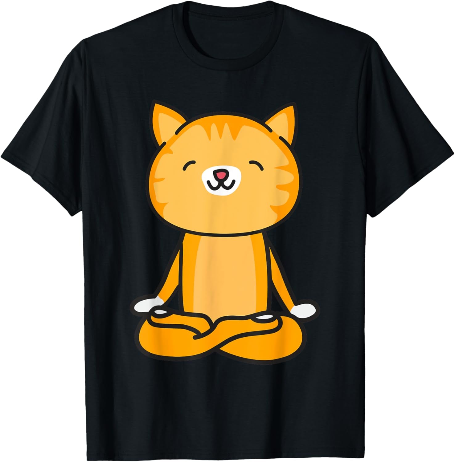 Cat Meditating Funny Cat Meditation Yoga Cute T-Shirt