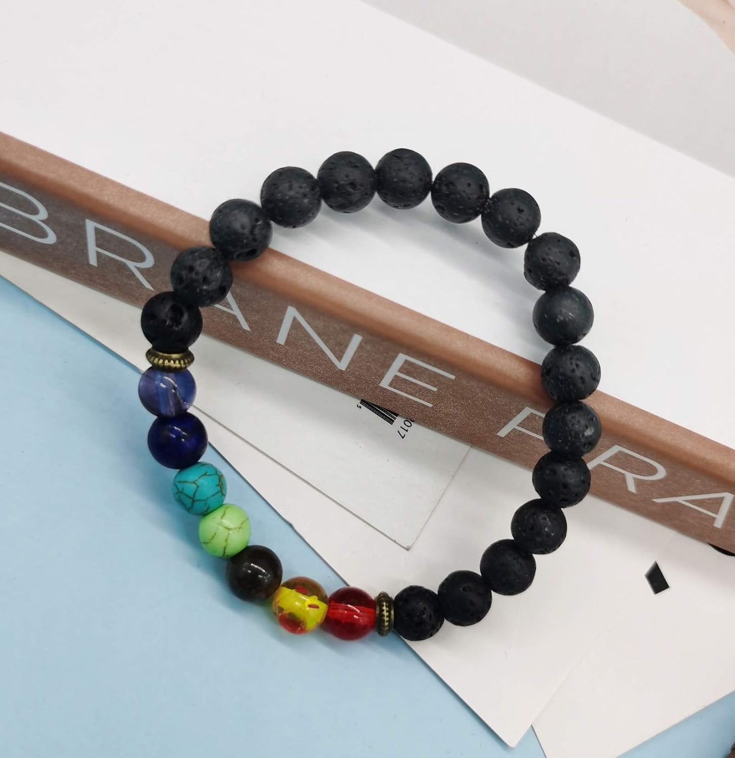 2-14 Pcs 8Mm Lava Stone Bracelet for Women Men 7 Chakra Aromatherapy Essential Oil Diffuser Bracelet Natural Stone Beads Yoga Bracelet