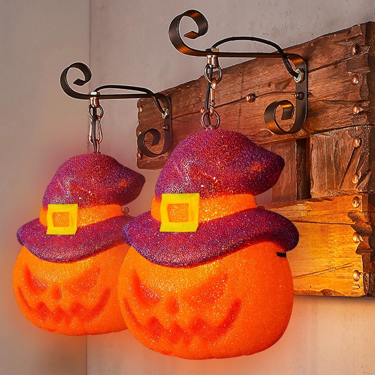 Pumpkin Halloween Porch Light Covers 2 Pack, 9" X 11.8" Halloween Outdoor Decoration Light Cover for Garage Lights, Large Light Fixtures, Front Door