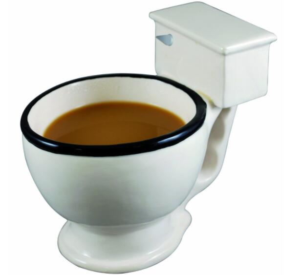 Creative Toilet Mug Ceramic Coffee Mugs with Handgrip Funny Gag 