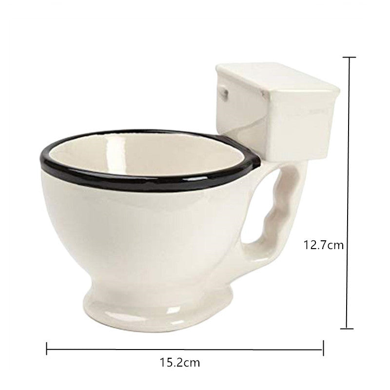 Creative Toilet Mug Ceramic Coffee Mugs with Handgrip Funny Gag 